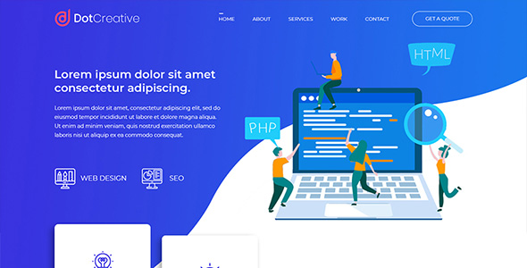 Dotcreative - Web Design Company PSD Template
