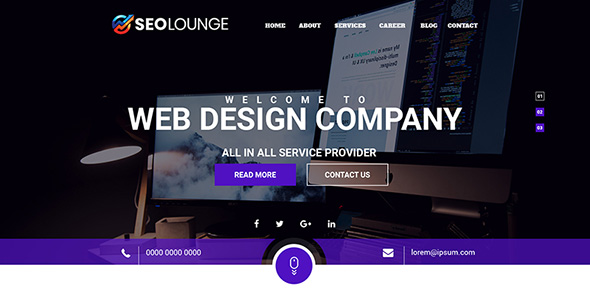 SEOLounge - SEO Company PSD Template