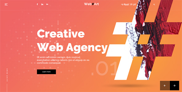 WebArt - Web Design Simple Creative PSD Template