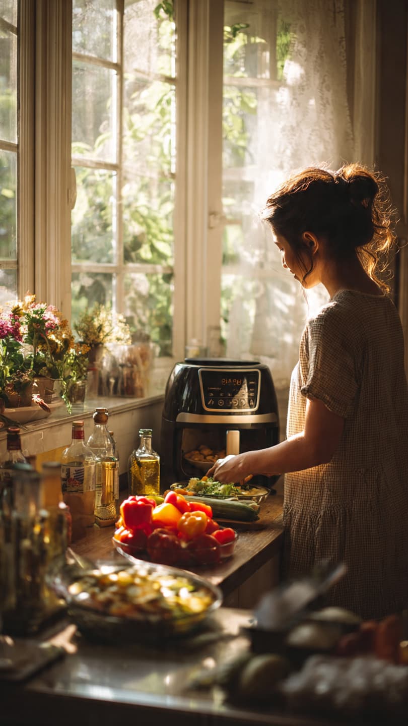 Oil-free cooking tools: air fryer and steamer