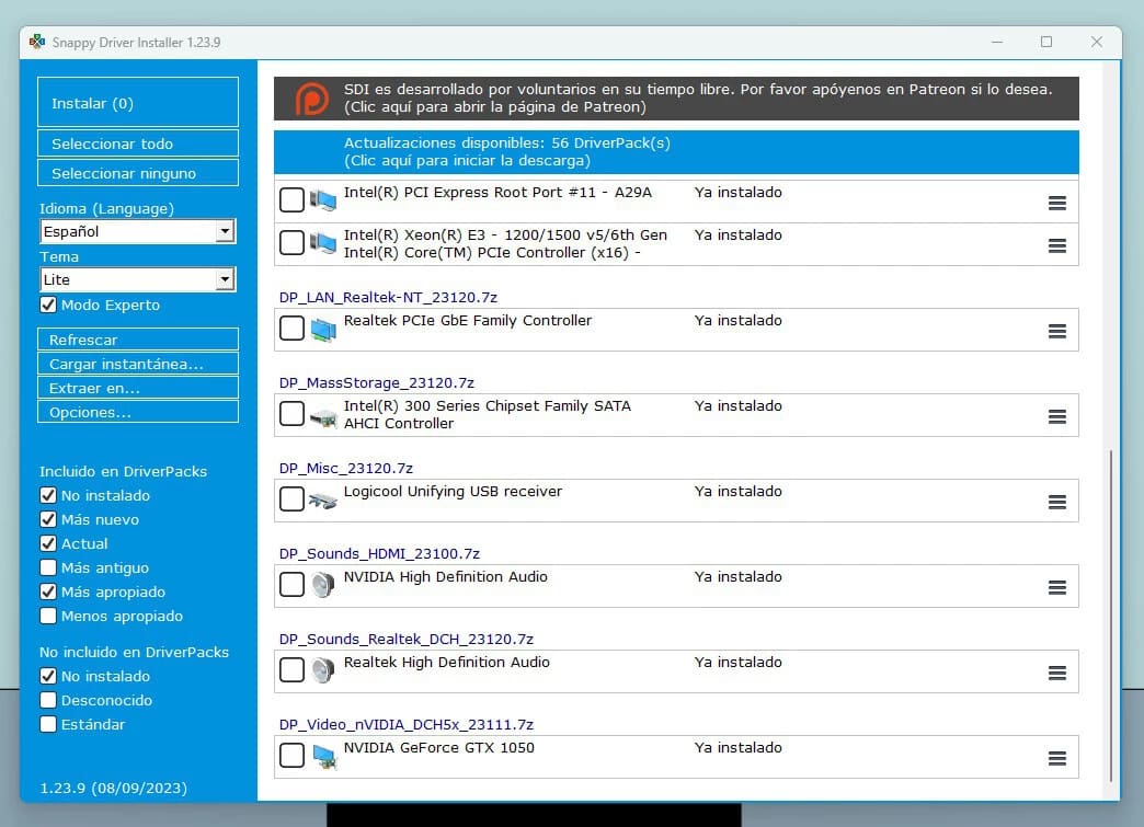 16 Herramientas Gratis Esenciales para Gestionar y Mejorar tu Windows al Máximo 12 Snappy Driver Installer