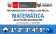 Programación Curricular Anual Matemática Nivel Secundaria 2 Programación Curricular Matemática