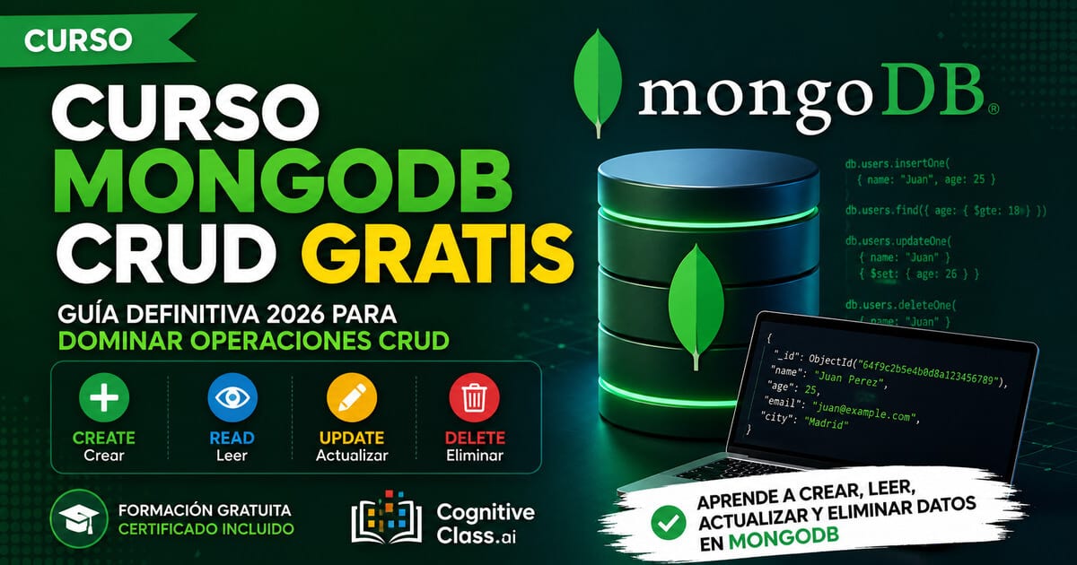 Curso MongoDB CRUD Gratis 2026 aprendiendo operaciones CRUD en MongoDB