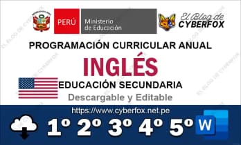 Programación Curricular Anual Inglés Nivel Secundaria 13 Programación Curricular Anual Inglés