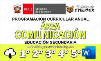 Programación Curricular Anual Comunicación Nivel Secundaria 16 Programación Curricular Comunicación