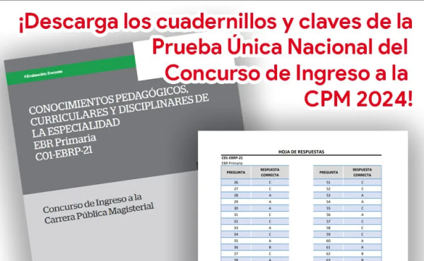 Descarga los cuadernillos y claves del Examen de Nombramiento Docente 2024