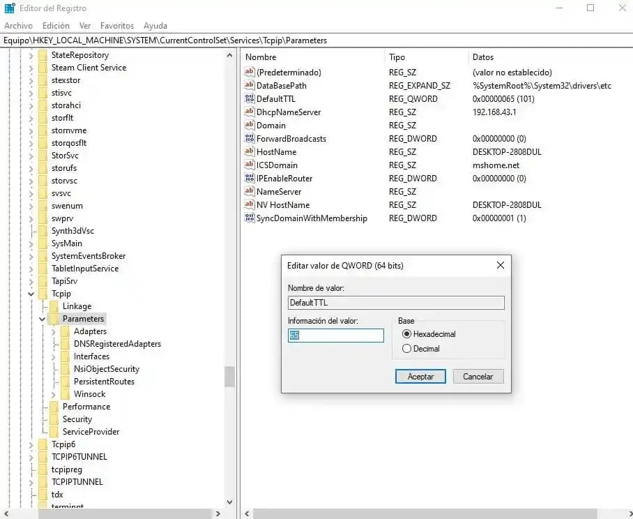 Saltar limitación de tethering en Windows