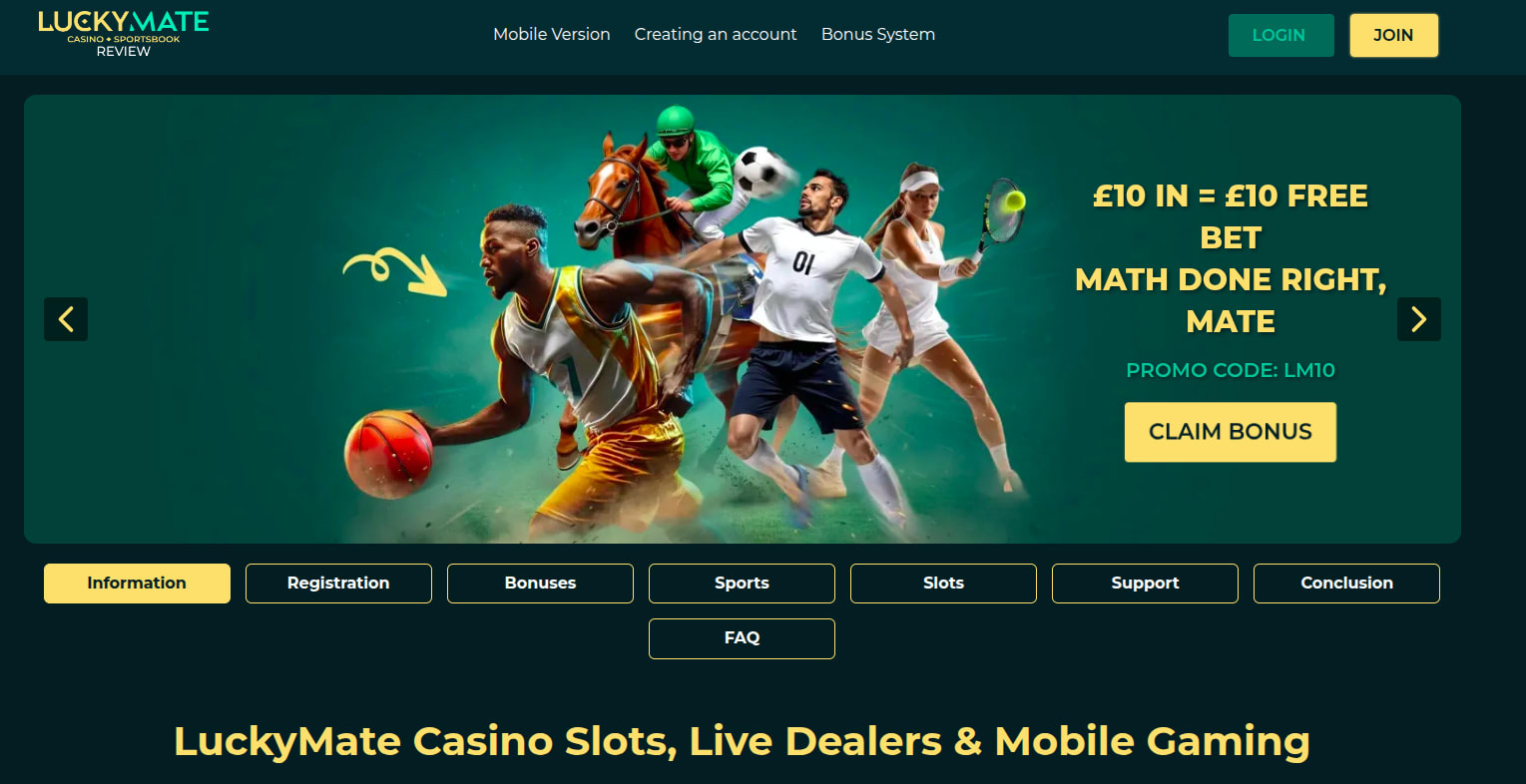 Lucky Mate Casino Review: 50 Spins, Sports And Live Tables