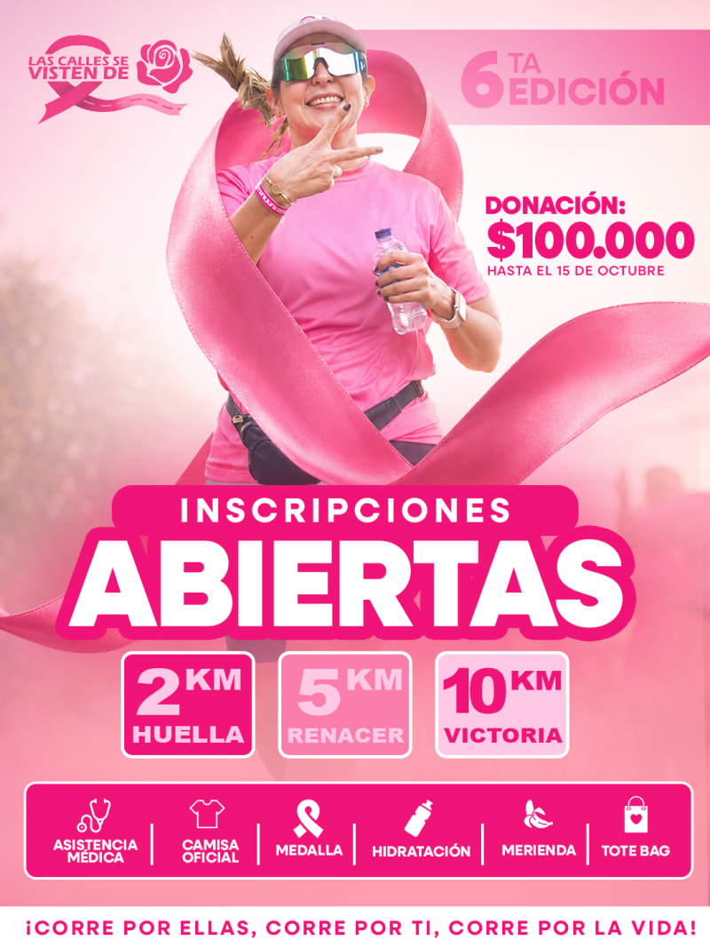 Flyer de Las Calles se Visten de Rosa