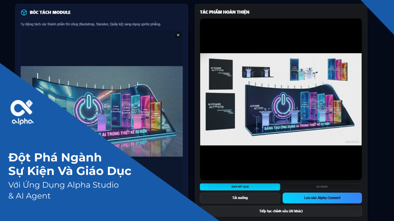 Đột Phá Ngành Sự Kiện Và Giáo Dục Với Ứng Dụng Alpha Studio & AI Agent