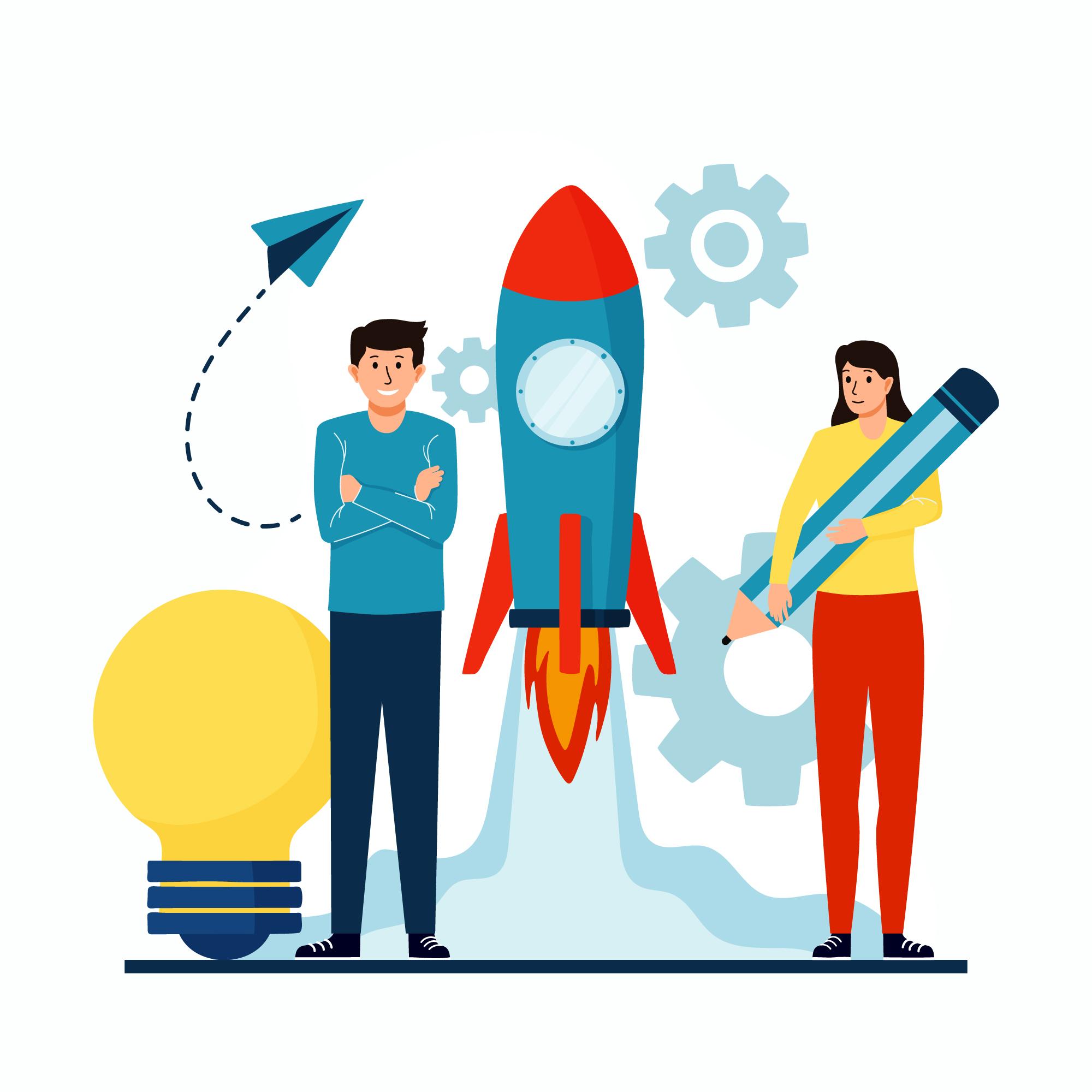 Web developers launching new website for client