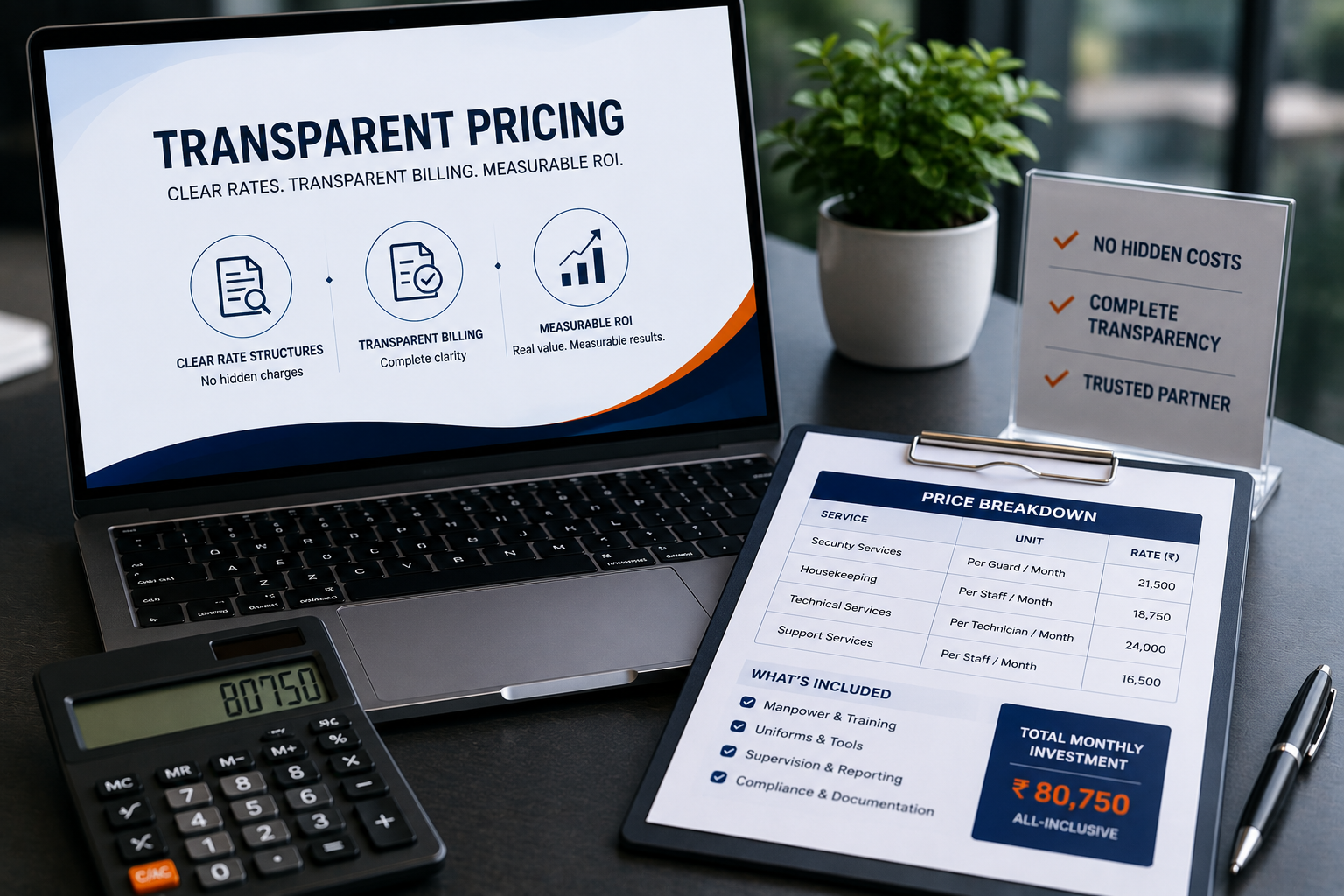 Transparent facility management operations