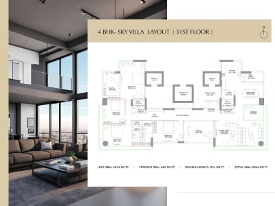 4 BHK Flat in Ahmedabad, Gota - AMAYA photo 7