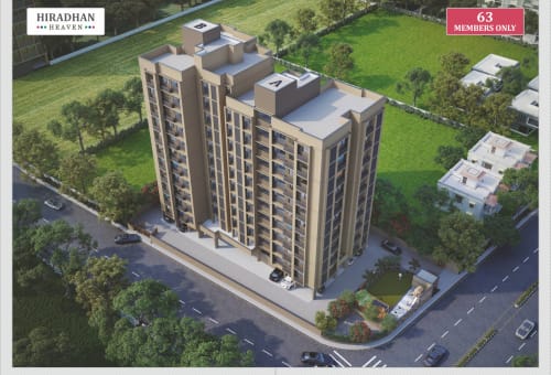 3 BHK Flat in Ahmedabad, Naranpura - Hiradhan Heaven