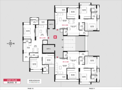 3 BHK  B floor plan