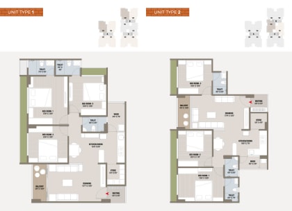3 BHK floor plan
