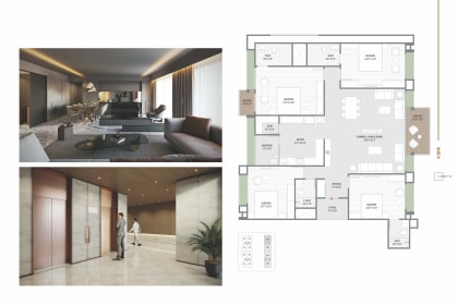 4 BHK Flat floor plan