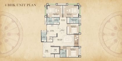 4 BHK floor plan