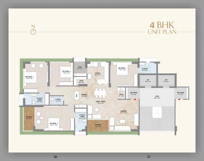 4 BHK floor plan