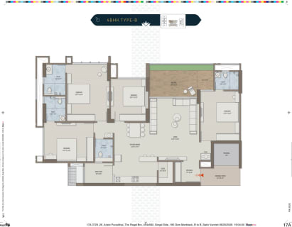 4 BHK Flat floor plan