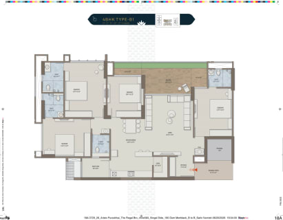 4 BHK Flat floor plan