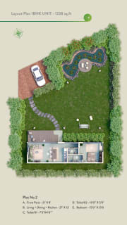 1 BHK – 1,238 sq.ft. floor plan