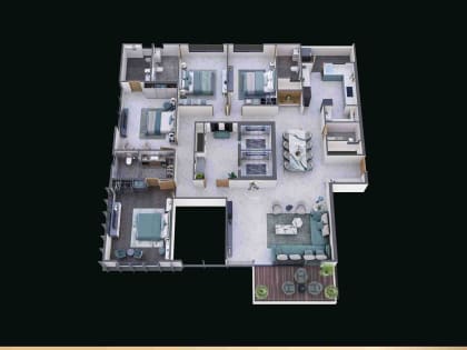 4 BHK Type C floor plan