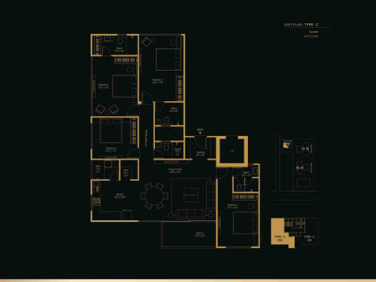 4 BHK Type D floor plan