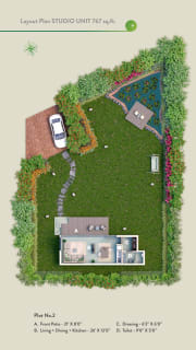 Studio – 767 sq.ft. floor plan
