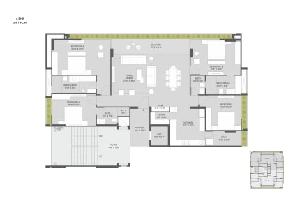 4 BHK floor plan