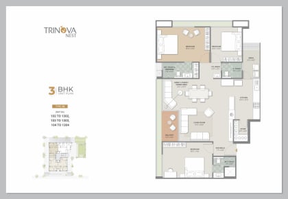 3 BHK – Type 02 floor plan