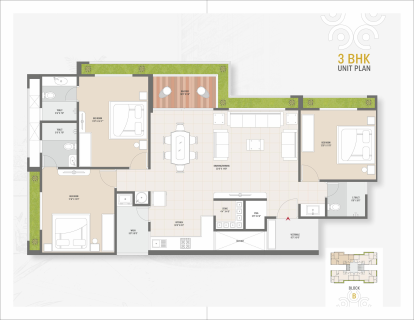 3 BHK Floor Plan floor plan