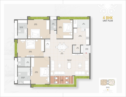 4 BHK Floor Plan floor plan