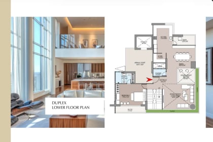 3 BHK Upper floor plan