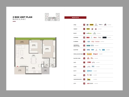 2 BHK floor plan