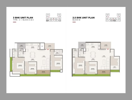 3 BHK – Type 3 floor plan
