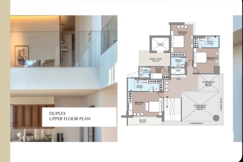 3 BHK Duplex floor plan