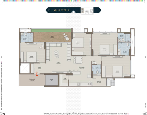 4 BHK TYPE-B floor plan
