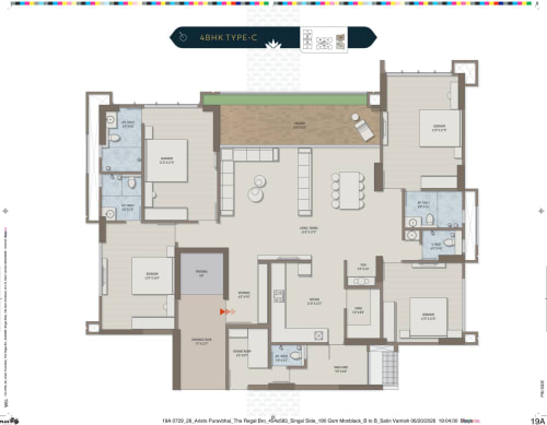 4 BHK TYPE-C floor plan