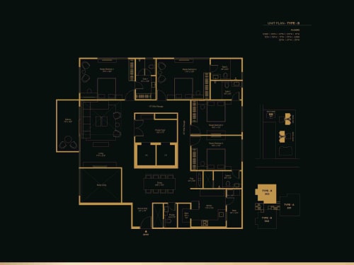4 BHK Type C floor plan