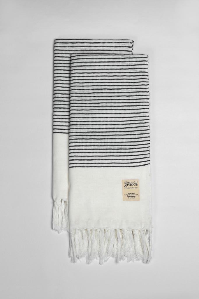 Black - Organic Kala Cotton Pure Handloom Towel