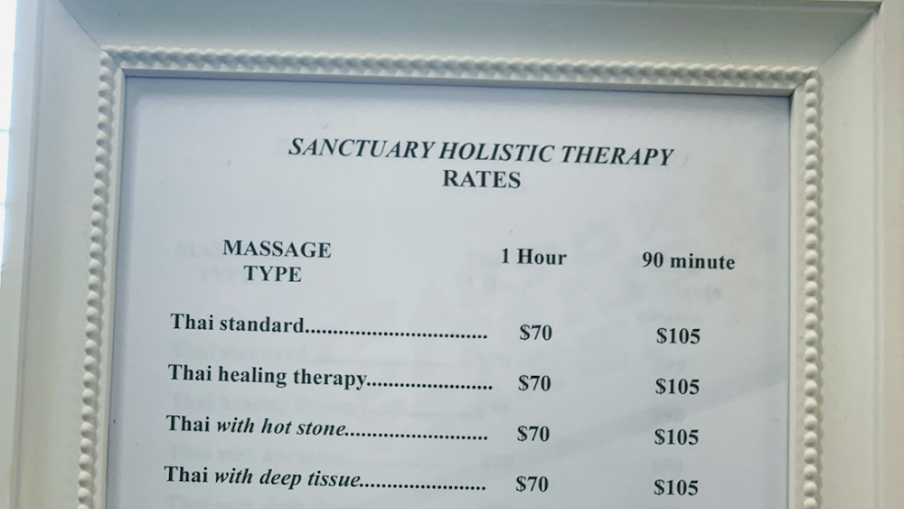 Sanctuary Holistic Therapy Thai Massage