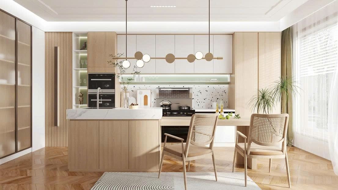 Tủ bếp kịch trần: Giải pháp tối ưu cho không gian bếp hiện đại- Ảnh 2.