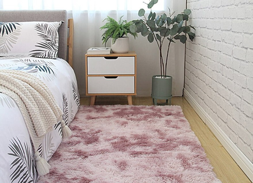 Thảm lông xù phòng ngủ