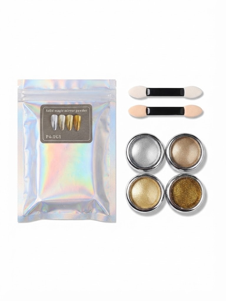 Magic Mirror Chrome Nail Powder Set (4 Colors) — view 1
