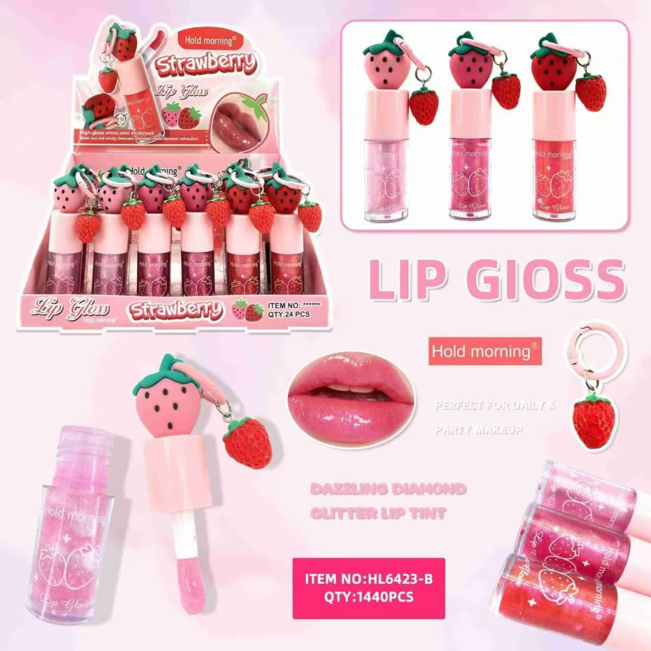 Hold Morning Strawberry Glitter Lip Gloss — view 1