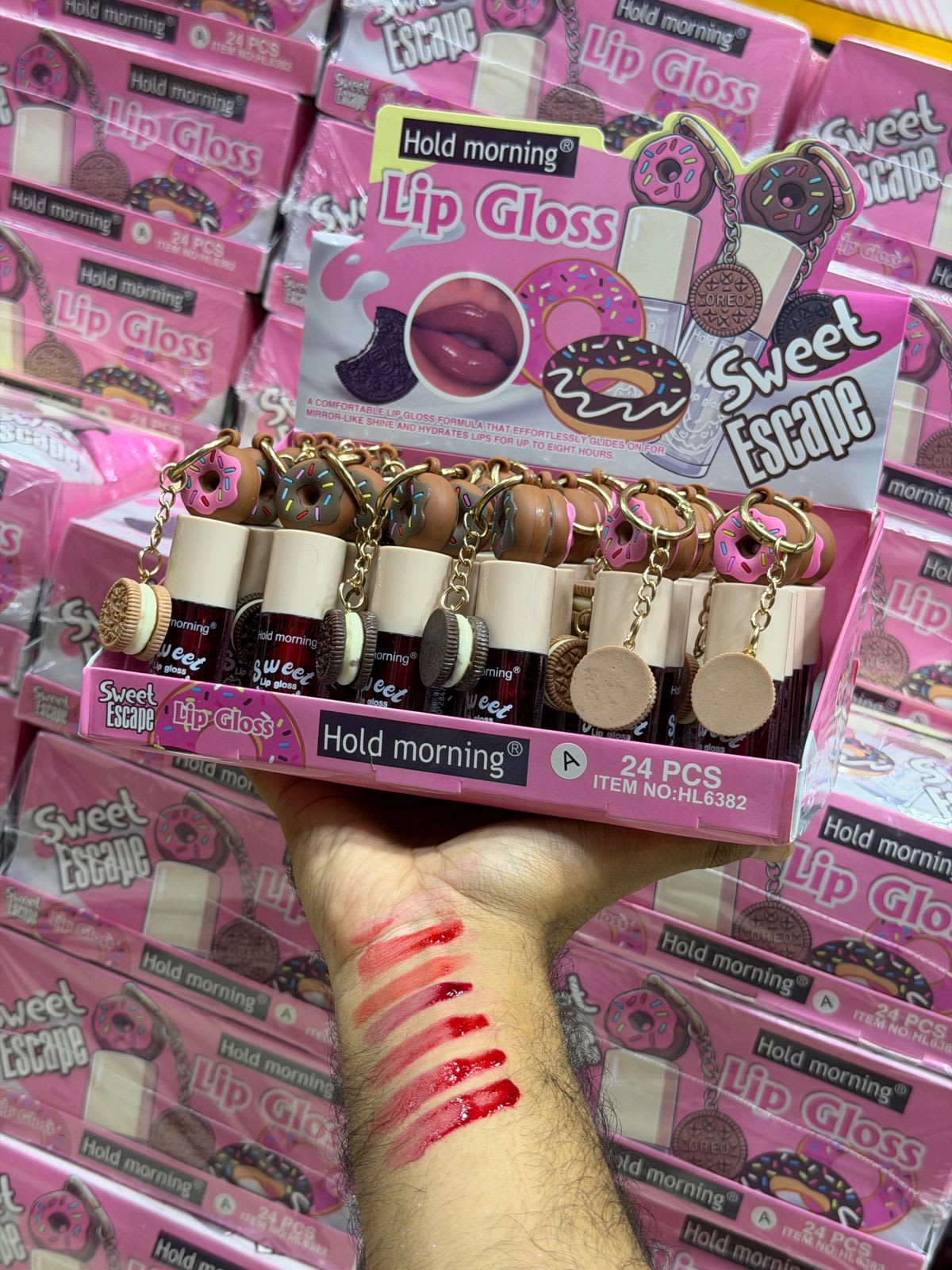 Hold Morning Sweet Escape Lip Gloss Display Box (24 Pieces)