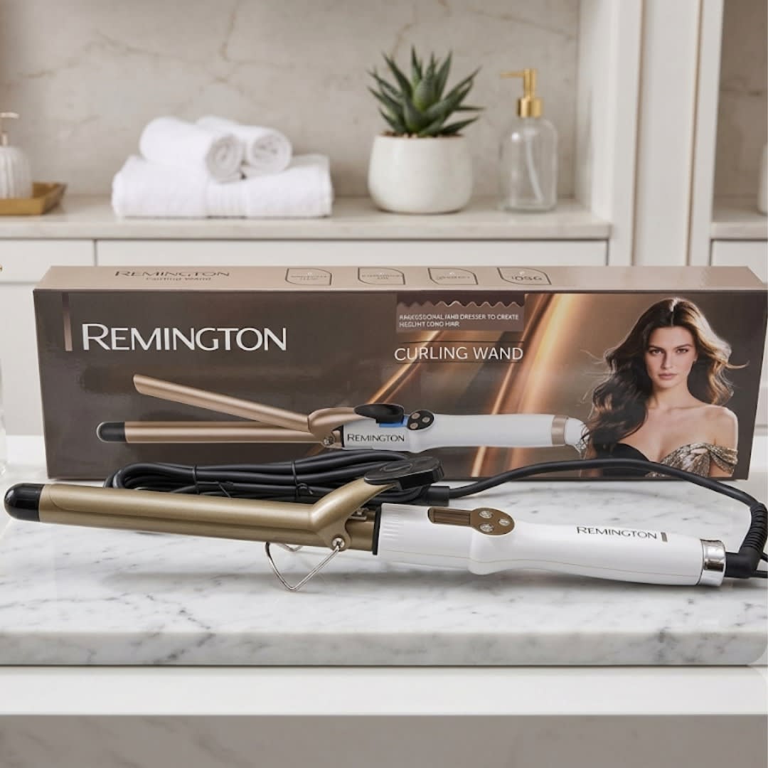 Remington Pro Curling Wand (White & Gold)