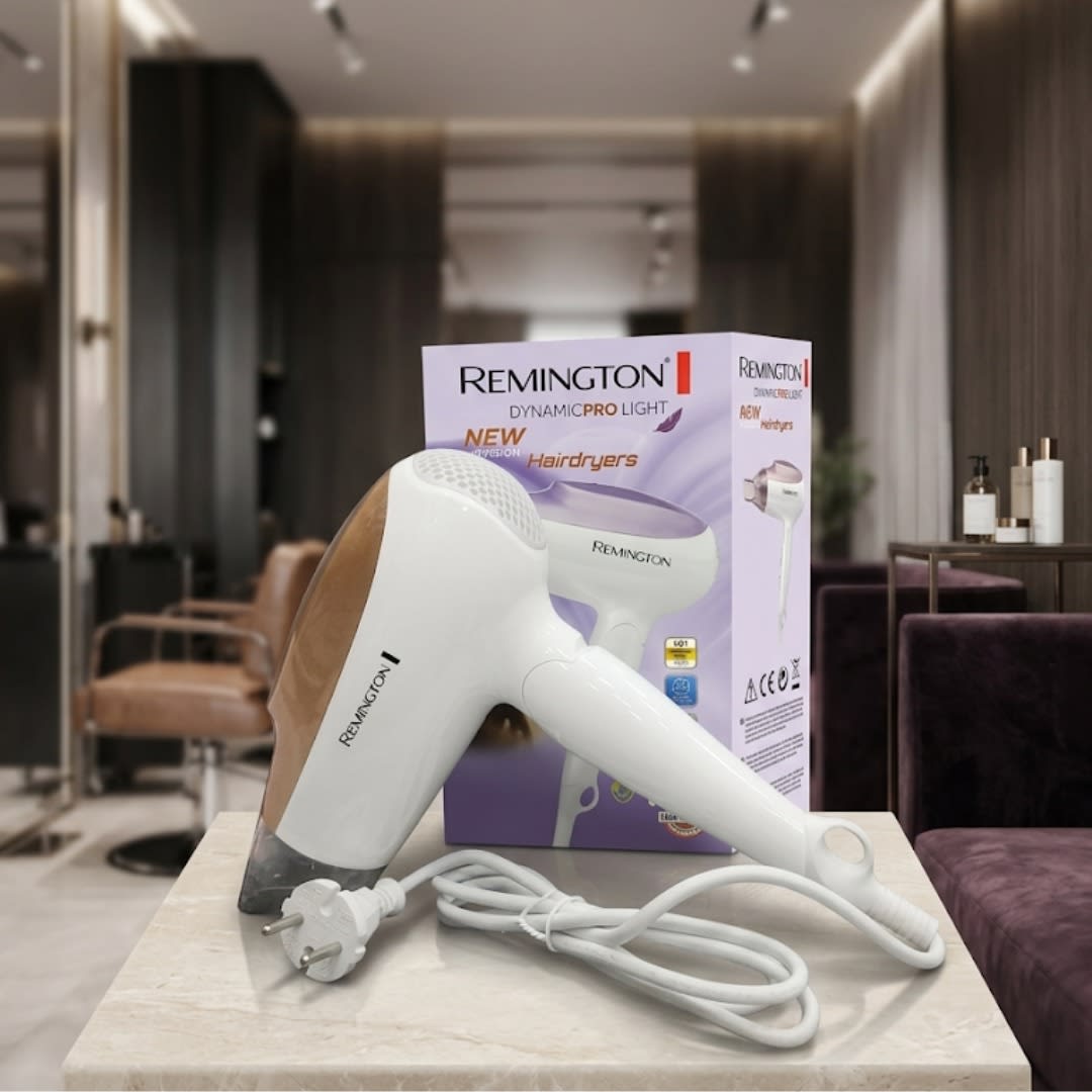 Remington DynamicPro Light Hair Dryer (White & Gold) — view 1
