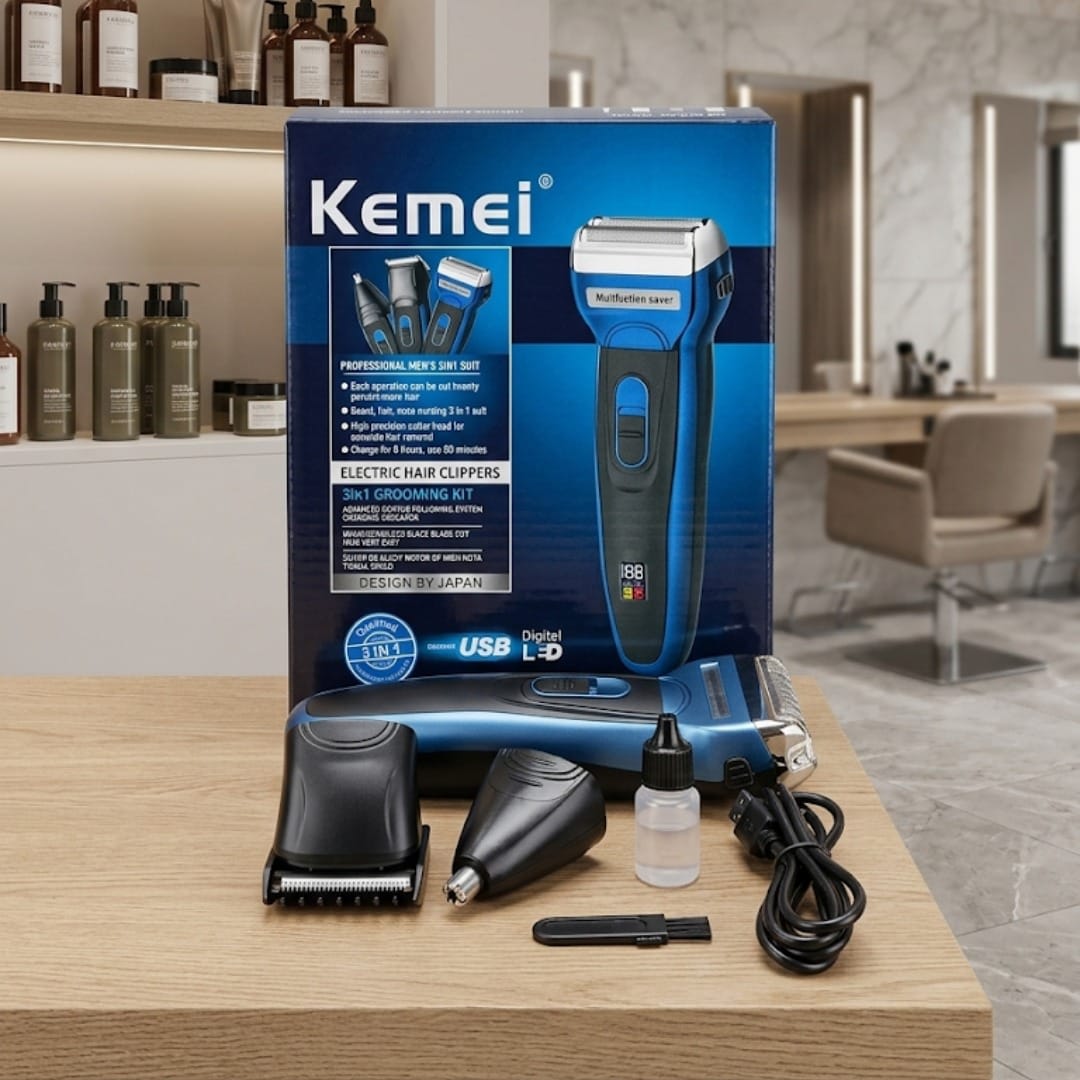 Kemei 3in1 Hair Trimmer With LCD Display — view 1